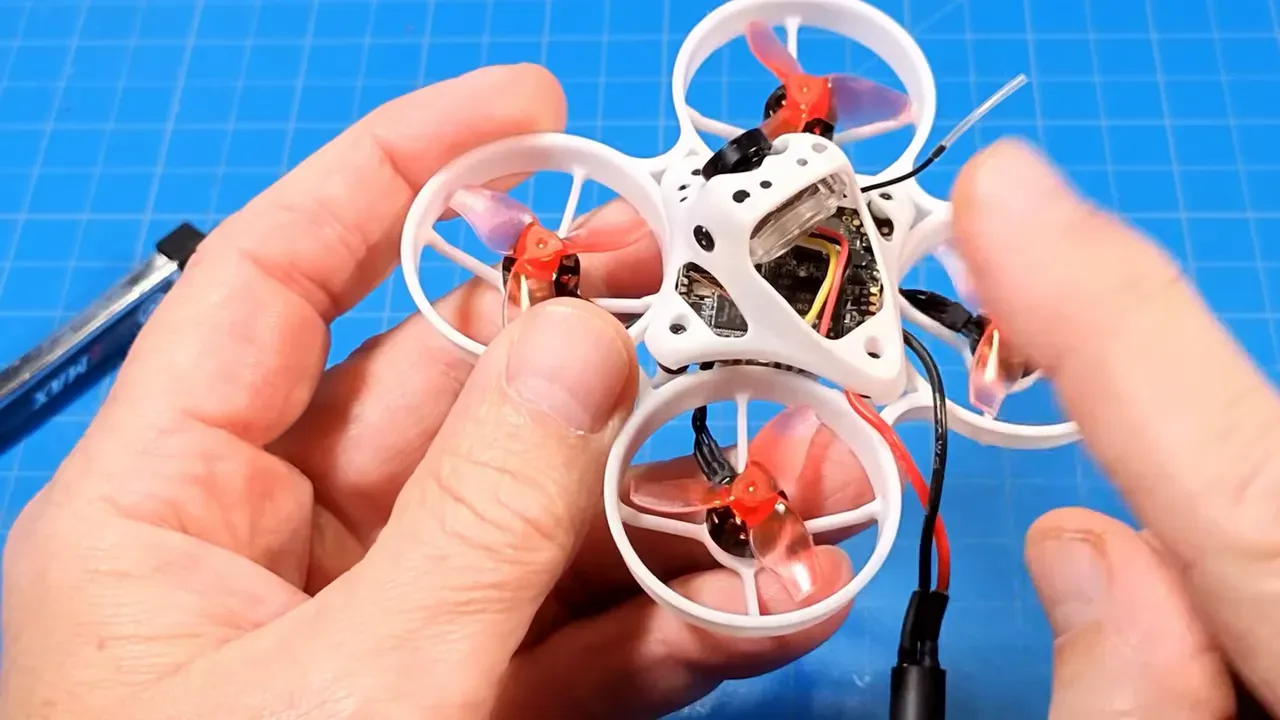 HDZero flight controller with tiny video and ELRS antennas