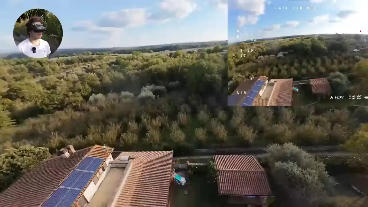 Rate L40Pro cruising near trees with smooth OSD placement