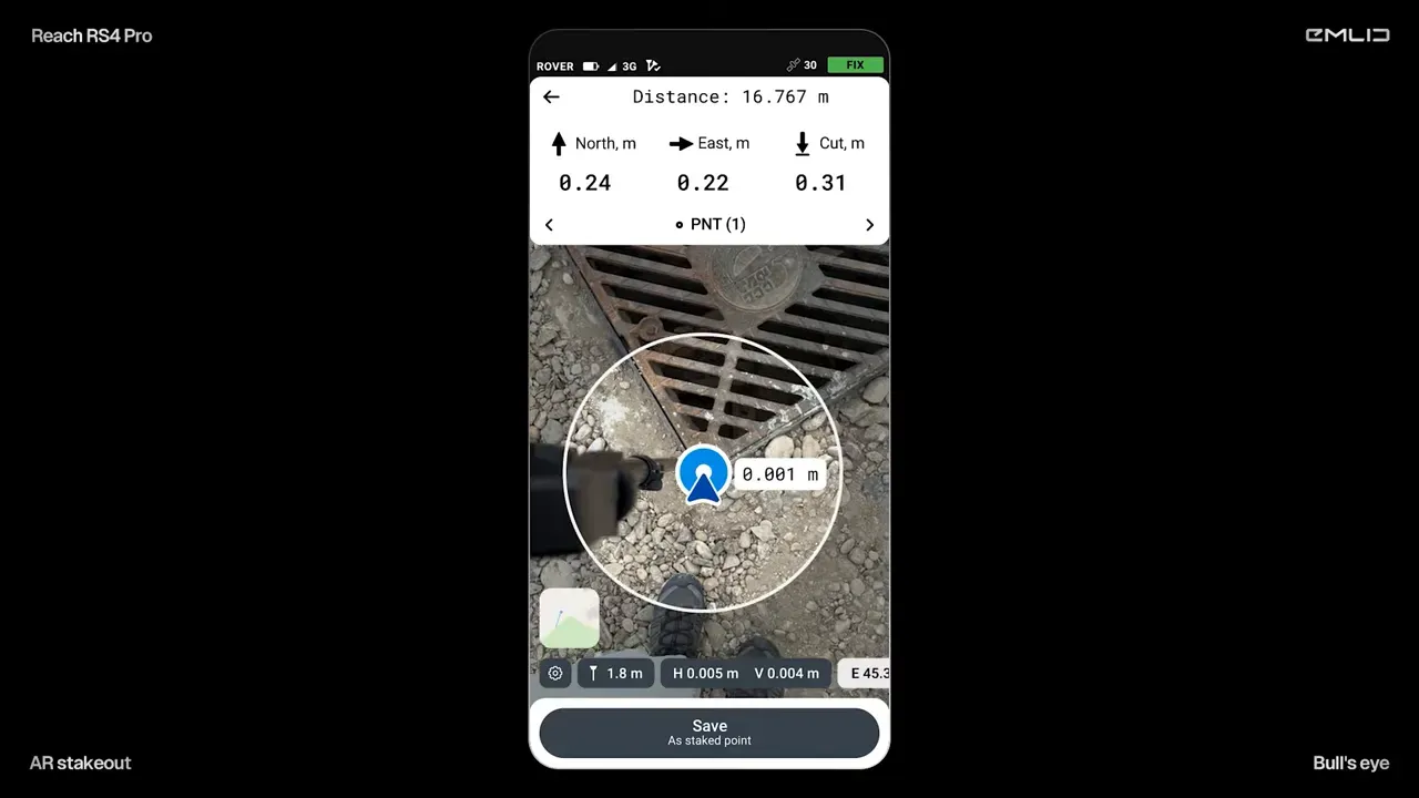 AR staking UI overlaid on a live camera view