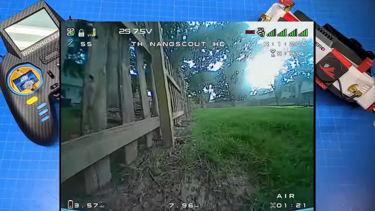 NanoScout performing a power loop over a tree