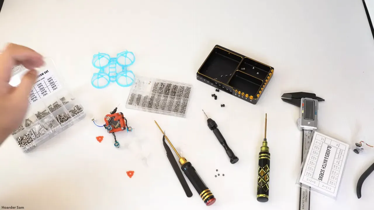 Tiny watch screws used to mount motor plates