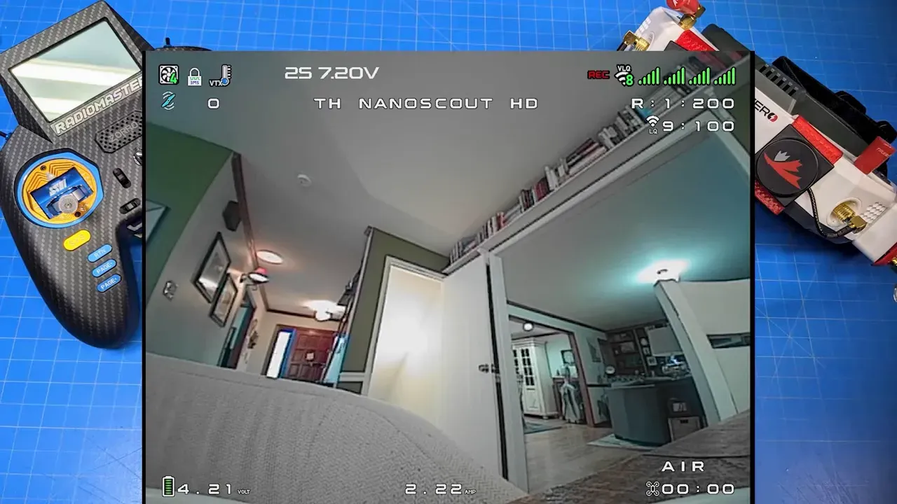 Indoor flight through a living room course