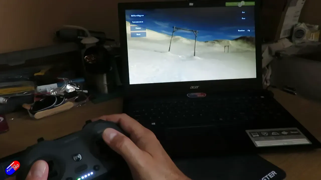 LiteRadio 4 used as a USB joystick with flight simulator