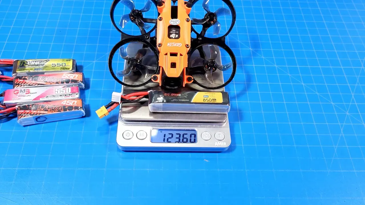Weighing different battery sizes with DarkStar16