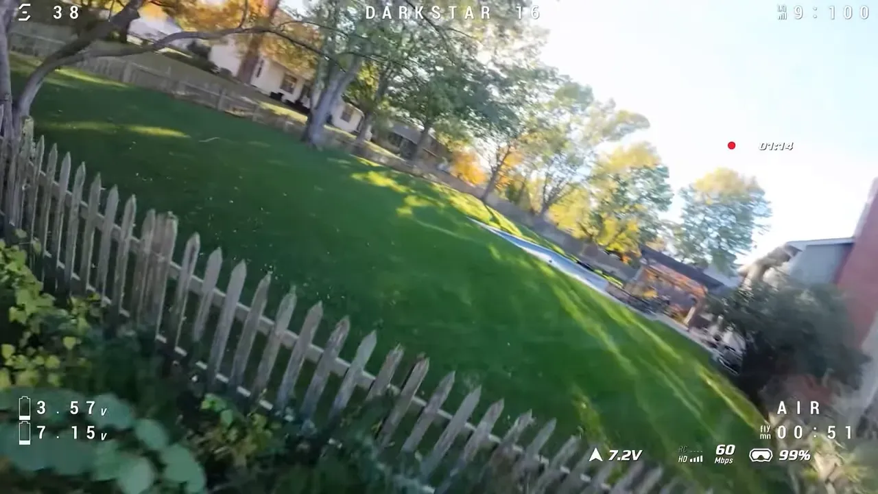 Footage showing prop wash during power loop