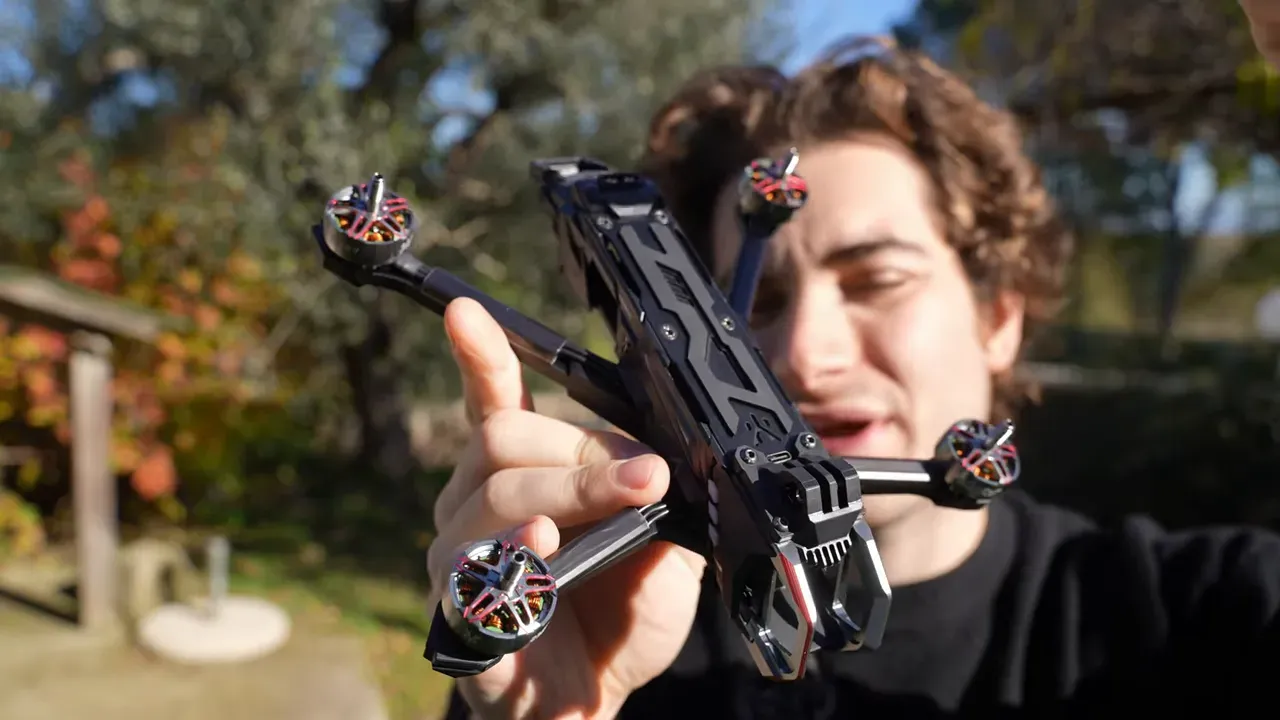 HGLRC NBlade MAX full-frame overview showing arms, canopy and motors