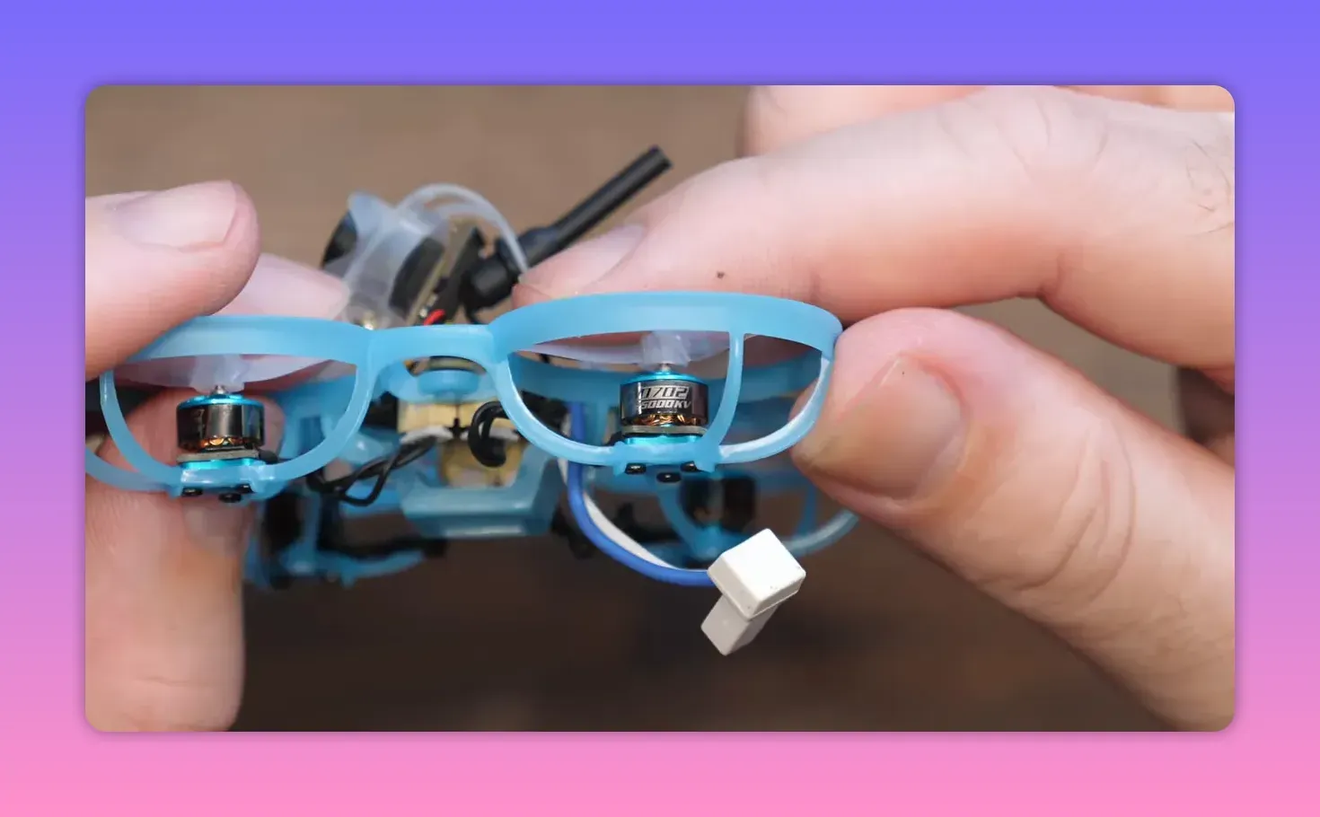 BetaFPV Air65 II freestyle whoop internals close-up with motors and flight electronics