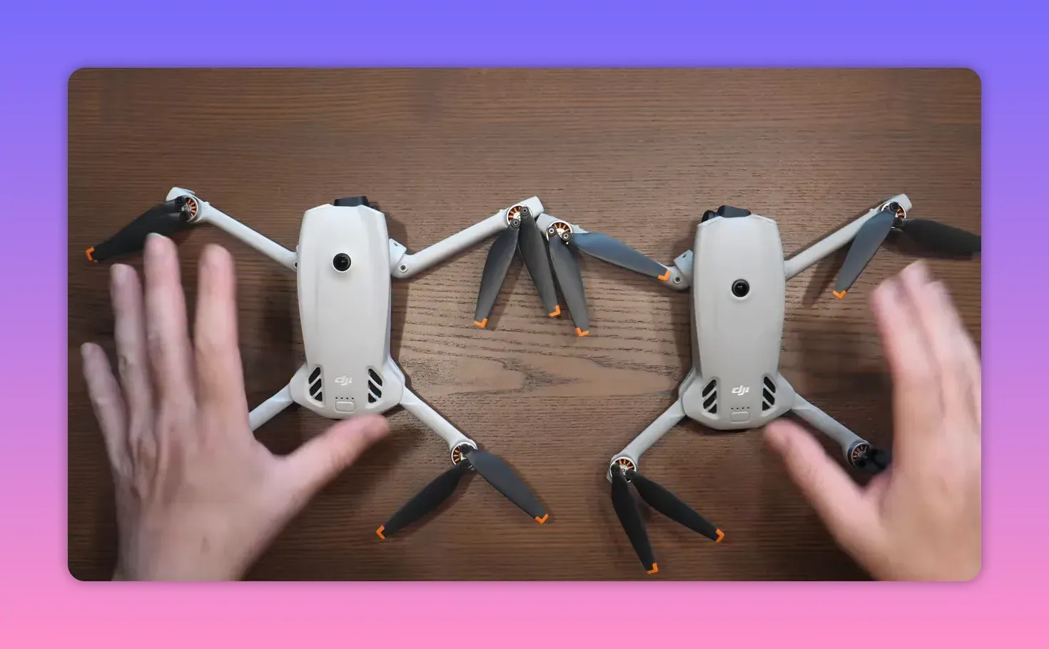 Two DJI Lito drones unfolded side-by-side showing their camera and gimbal housings