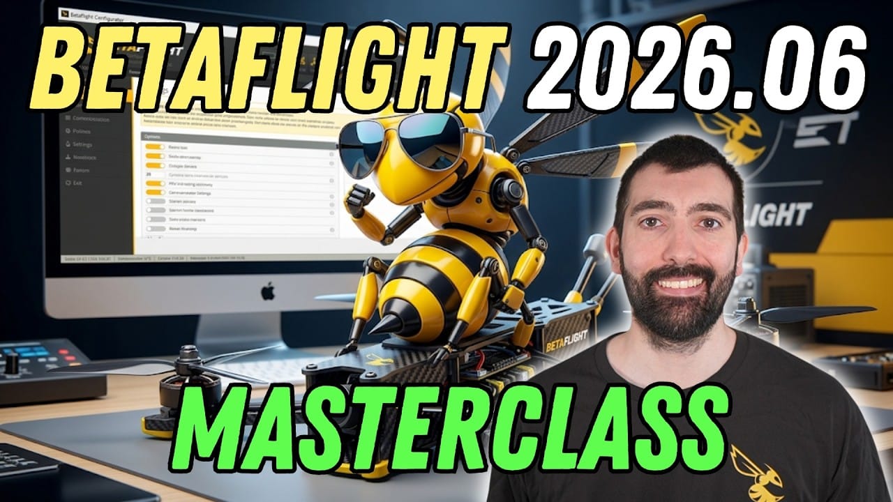 video thumbnail for 'Betaflight 2026.06 Setup, Configuration and Tuning Masterclass'