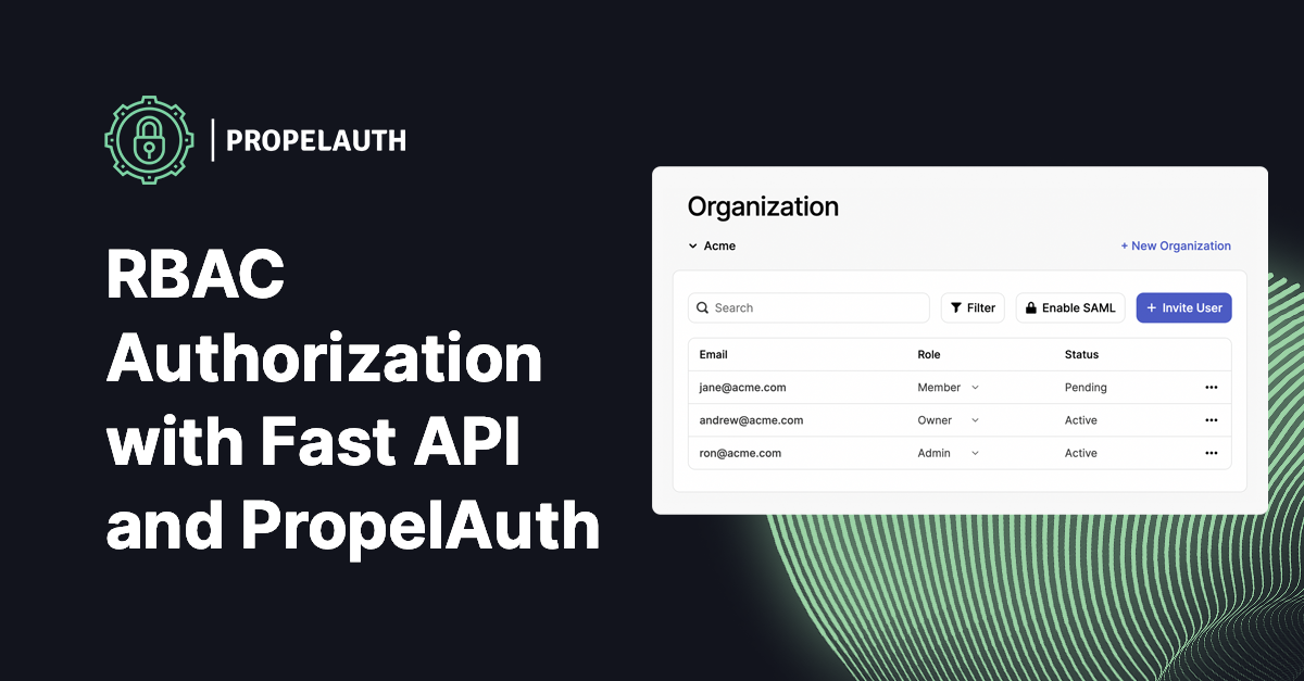 RBAC Authorization with FastAPI and PropelAuth