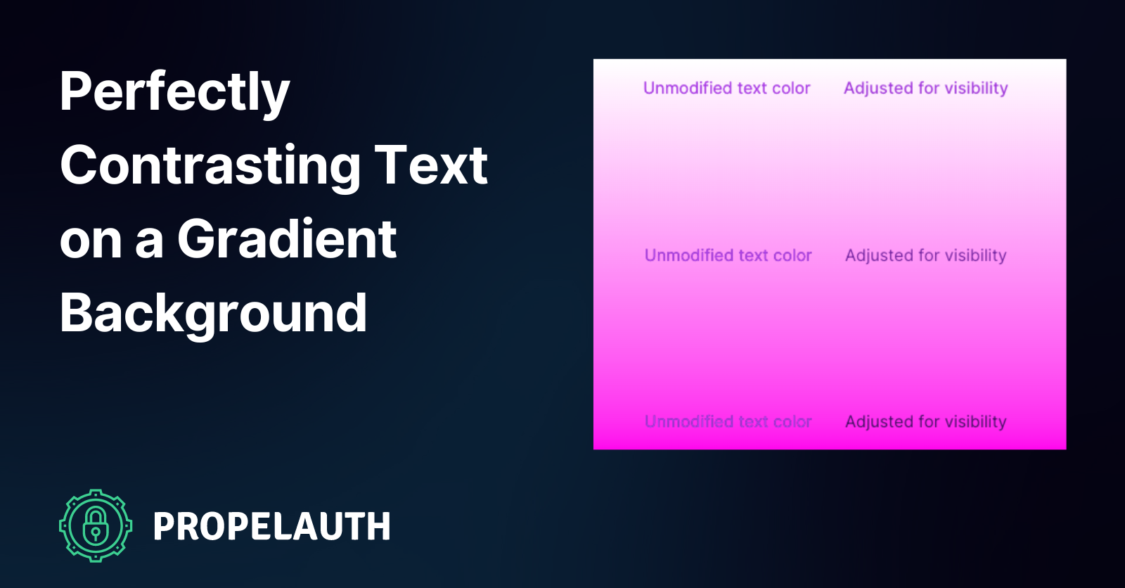 Perfectly Contrasting Text on a Gradient Background