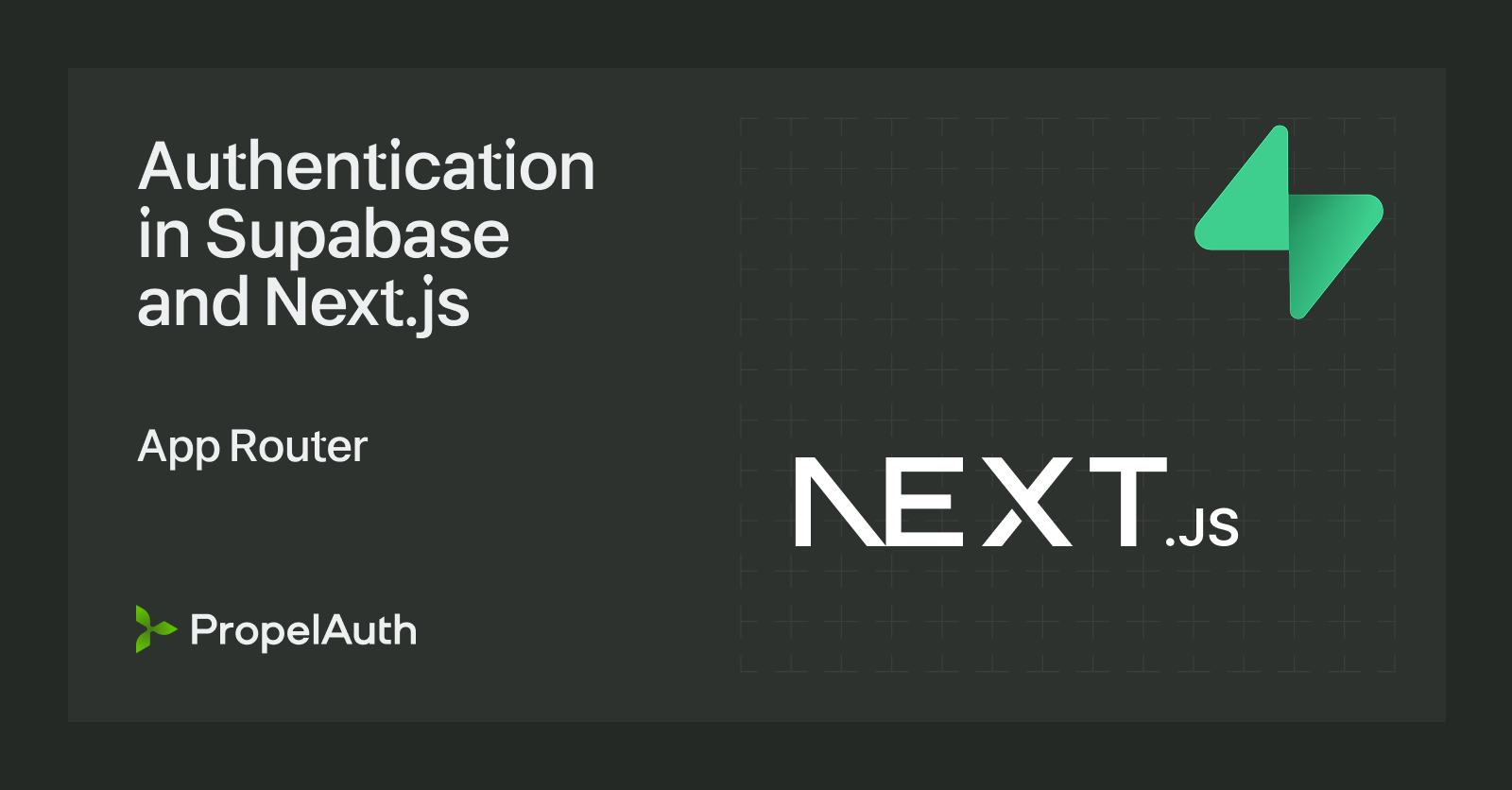 Authentication with Next App Router and Supabase