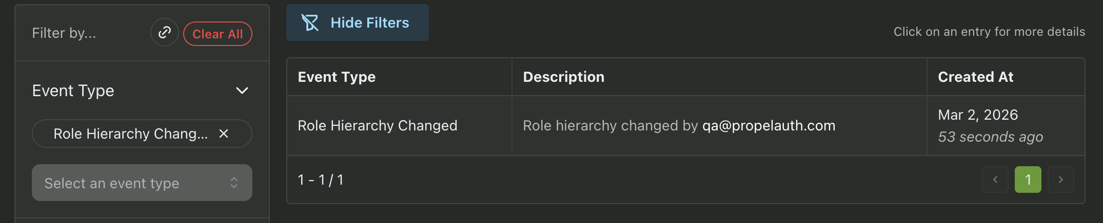 Image in article: Audit Logs in PropelAuth