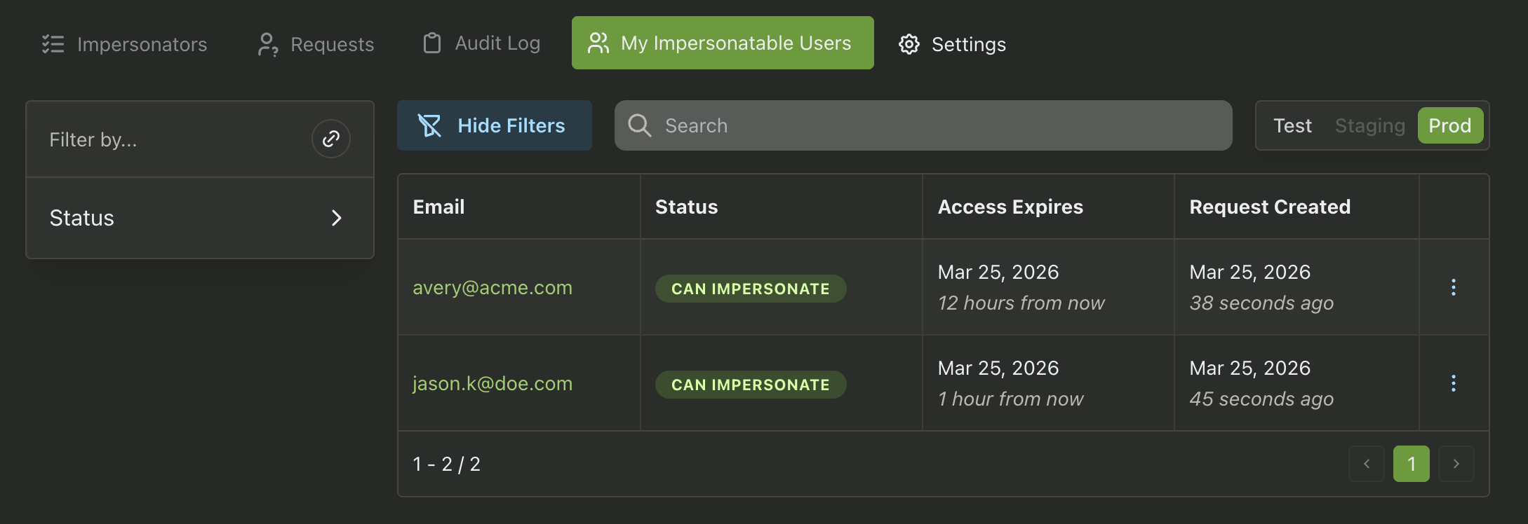 Image in article: Announcing: Impersonatable Users Table