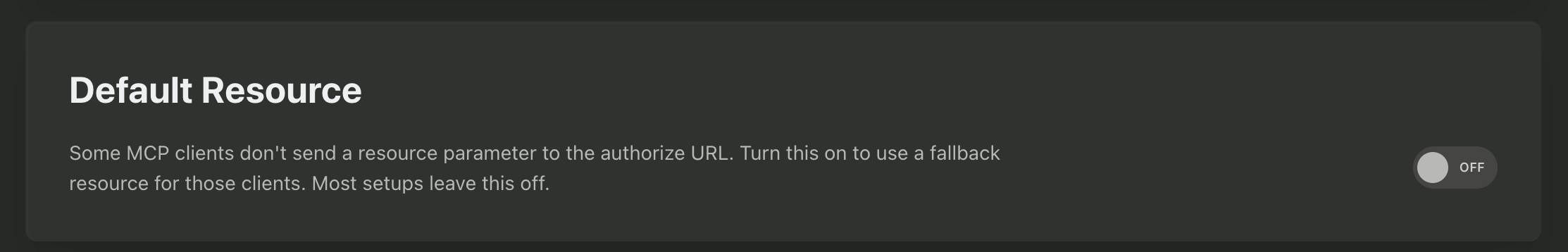 Image in article: MCP Default Resource: Connecting OAuth 2.0-Only Clients