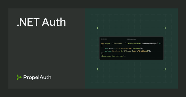 .NET Authentication/Authorization with PropelAuth