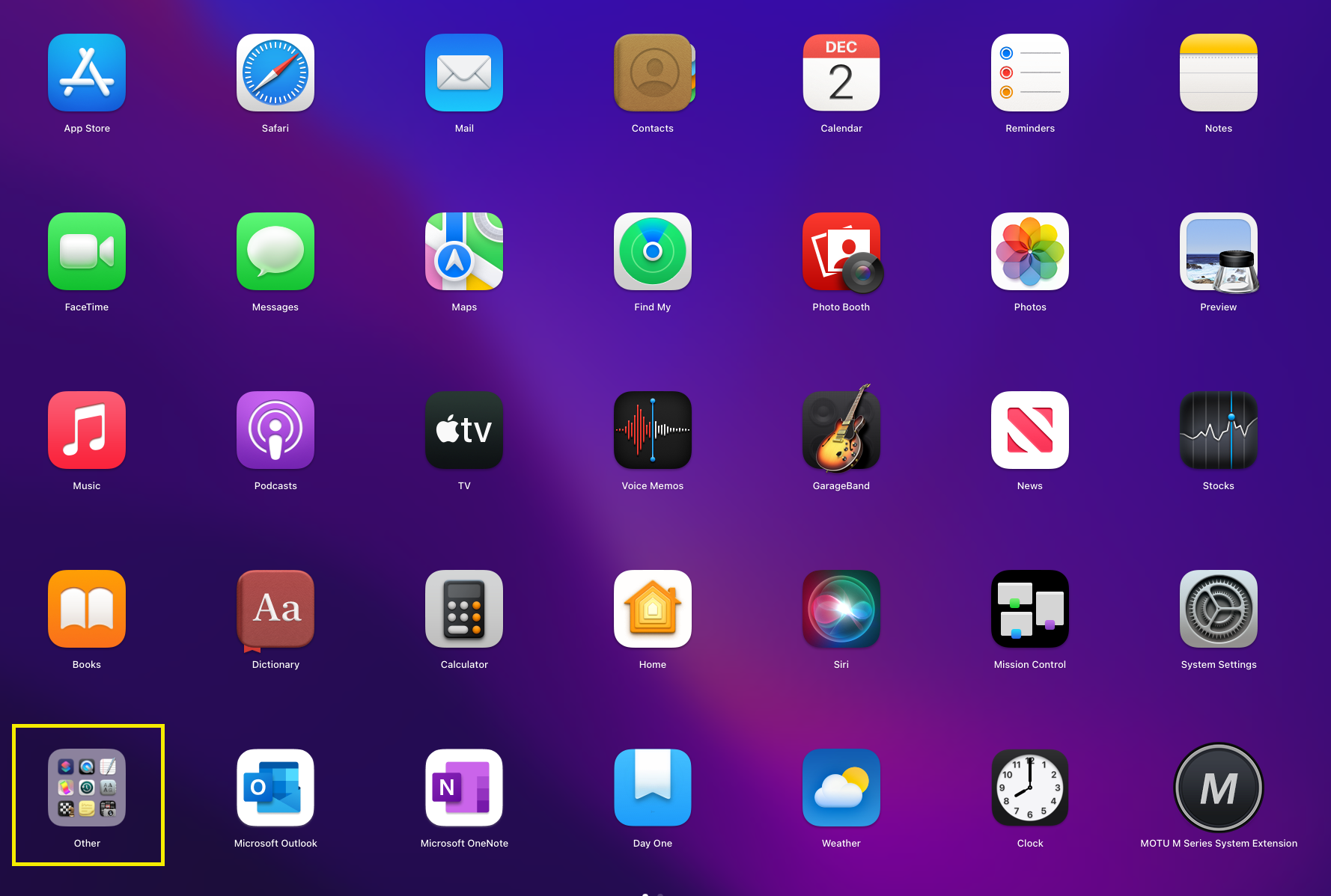 Mac Launchpad Other apps 