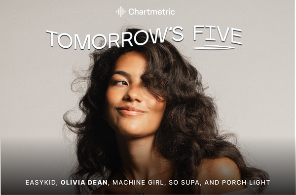 Tomorrow's Five: Easykid, Olivia Dean, Machine Girl, So Supa, and Porch Light.
