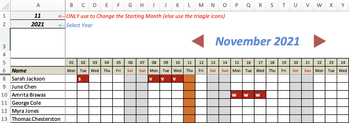 leave calculator excel template