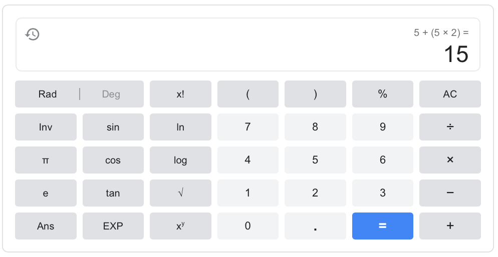 Google Taschenrechner