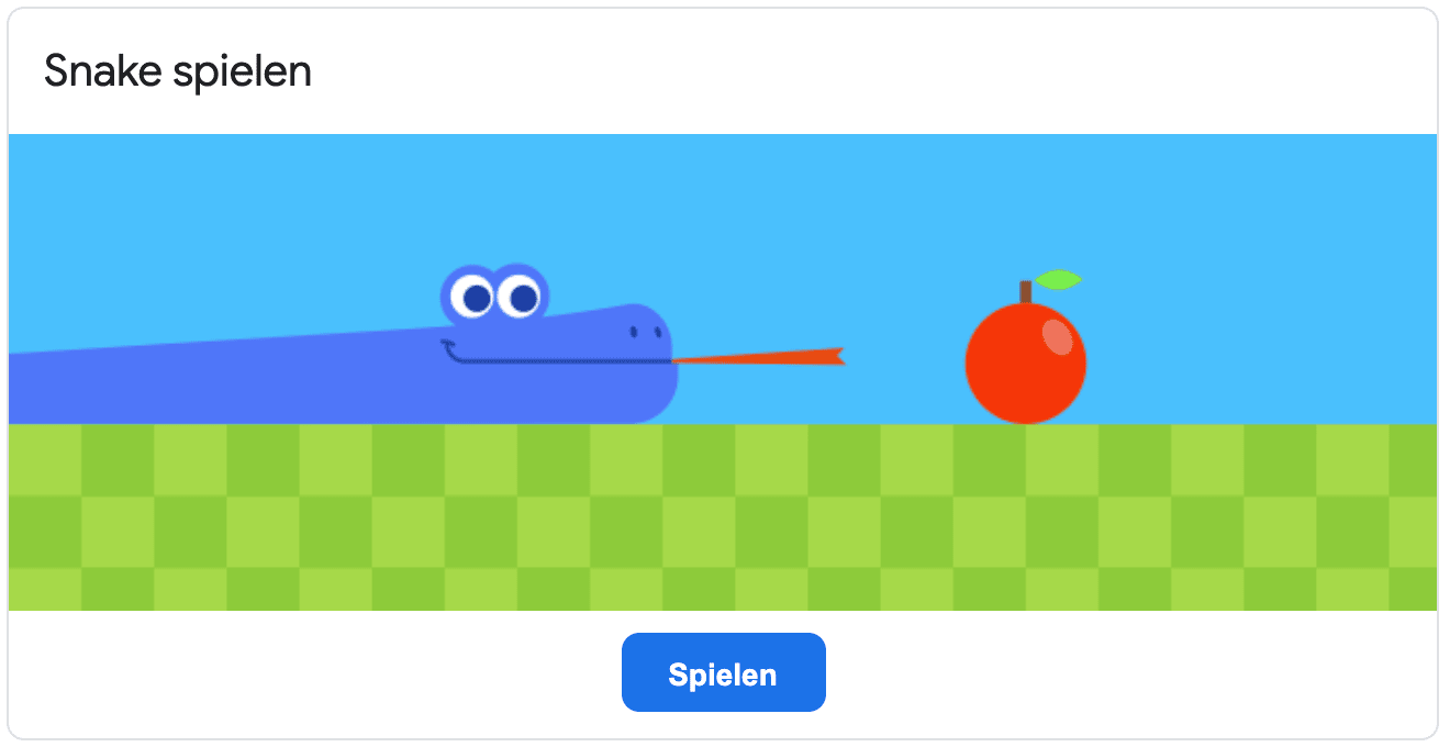 Google Snake spielen