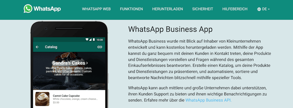 WhatsApp Business Screenshot
