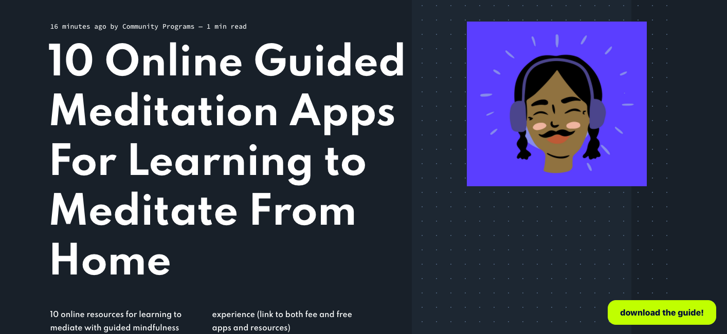10 online guided meditation apps