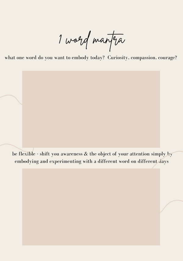 Pick a One Word Mantra