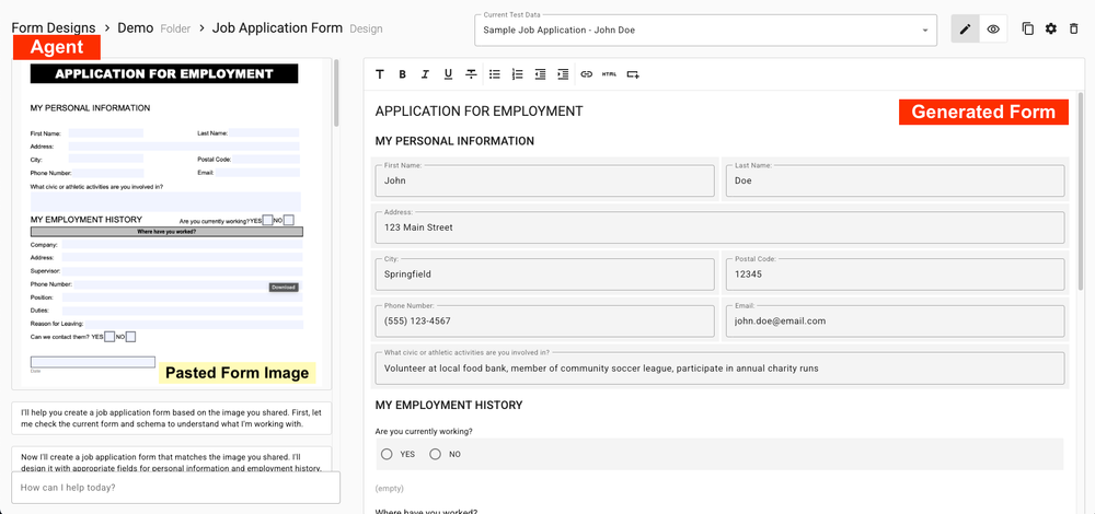 Page Agent: AI That Recreates Forms from Screenshots