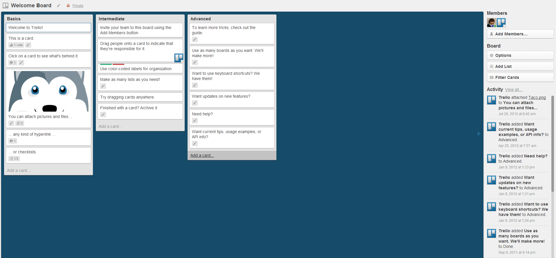 Trello Board Example