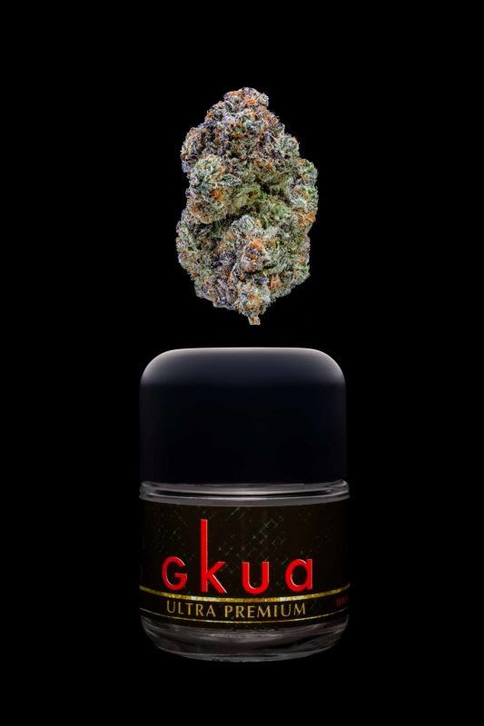 Glass-jar-containing-Oklahoma-Strain-of-GKUA-Kush