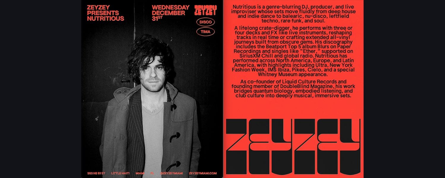 Nutritious Brings an All-Night Disco Journey to ZeyZey Miami This New Year’s Eve