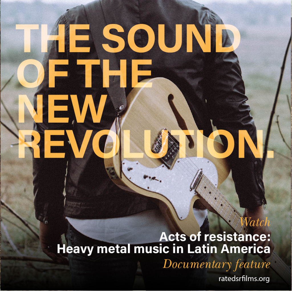 socially relevant film festival "Acts of Resistance: Heavy Metal Music in Latin America" film poster 