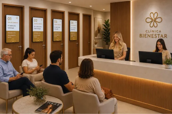 El impacto de la señalización digital en la recepción de la clínica