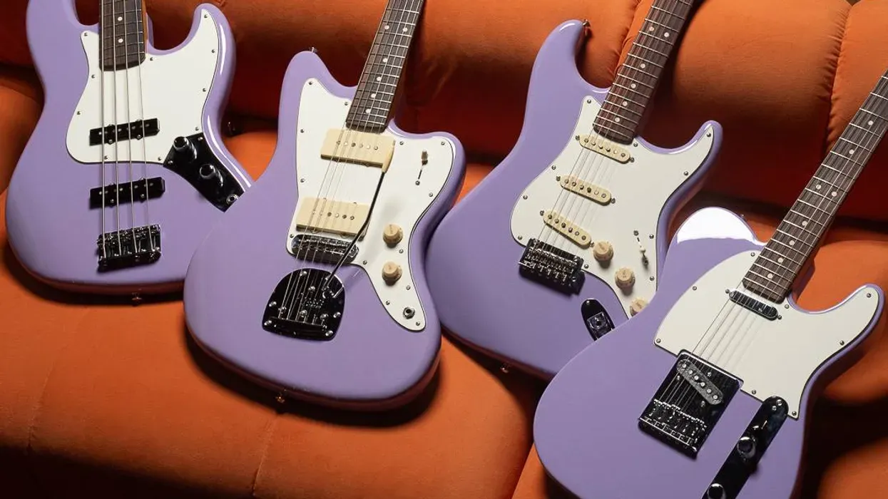 Fender Player II guitar collection in Lavender Haze