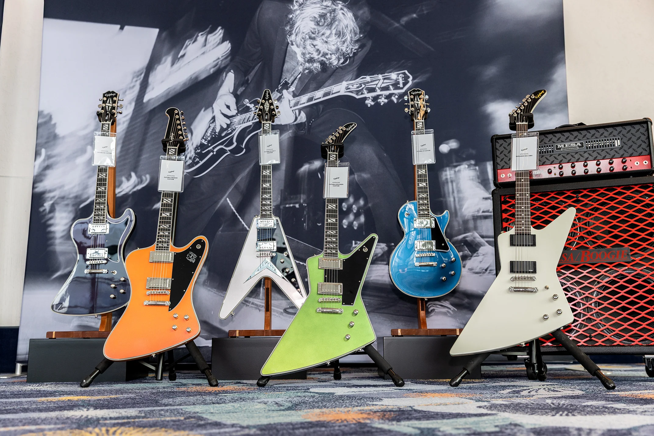 The Epiphone Futura Series alongside the Inspired by Gibson Explorer 80s EMG