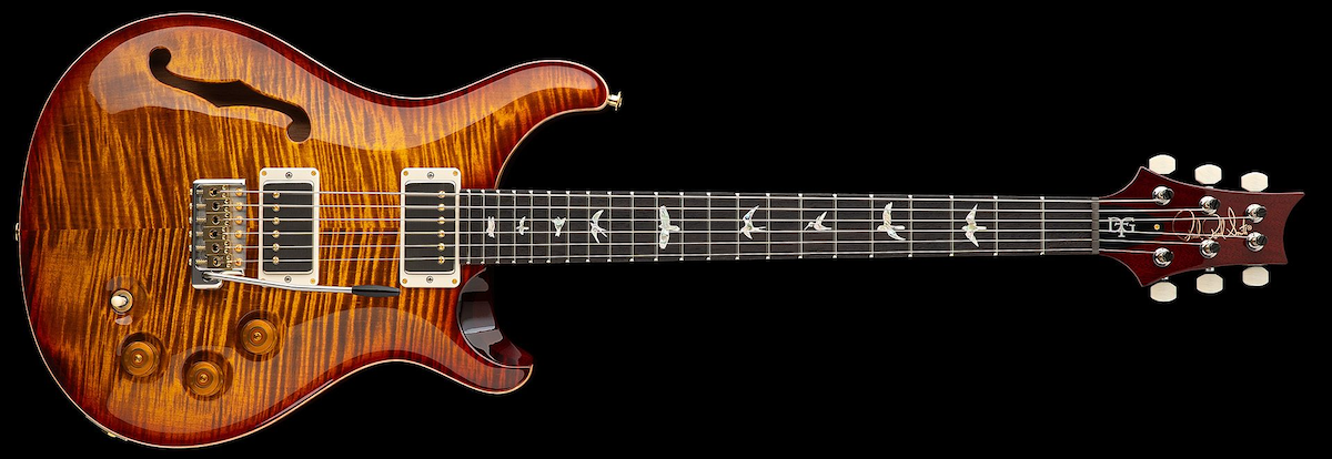 PRS DGT Semi-Hollow Guitar in Dark Cherry Sunburst